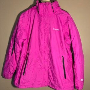 Columbia Omniheat Interchange pink hooded jacket